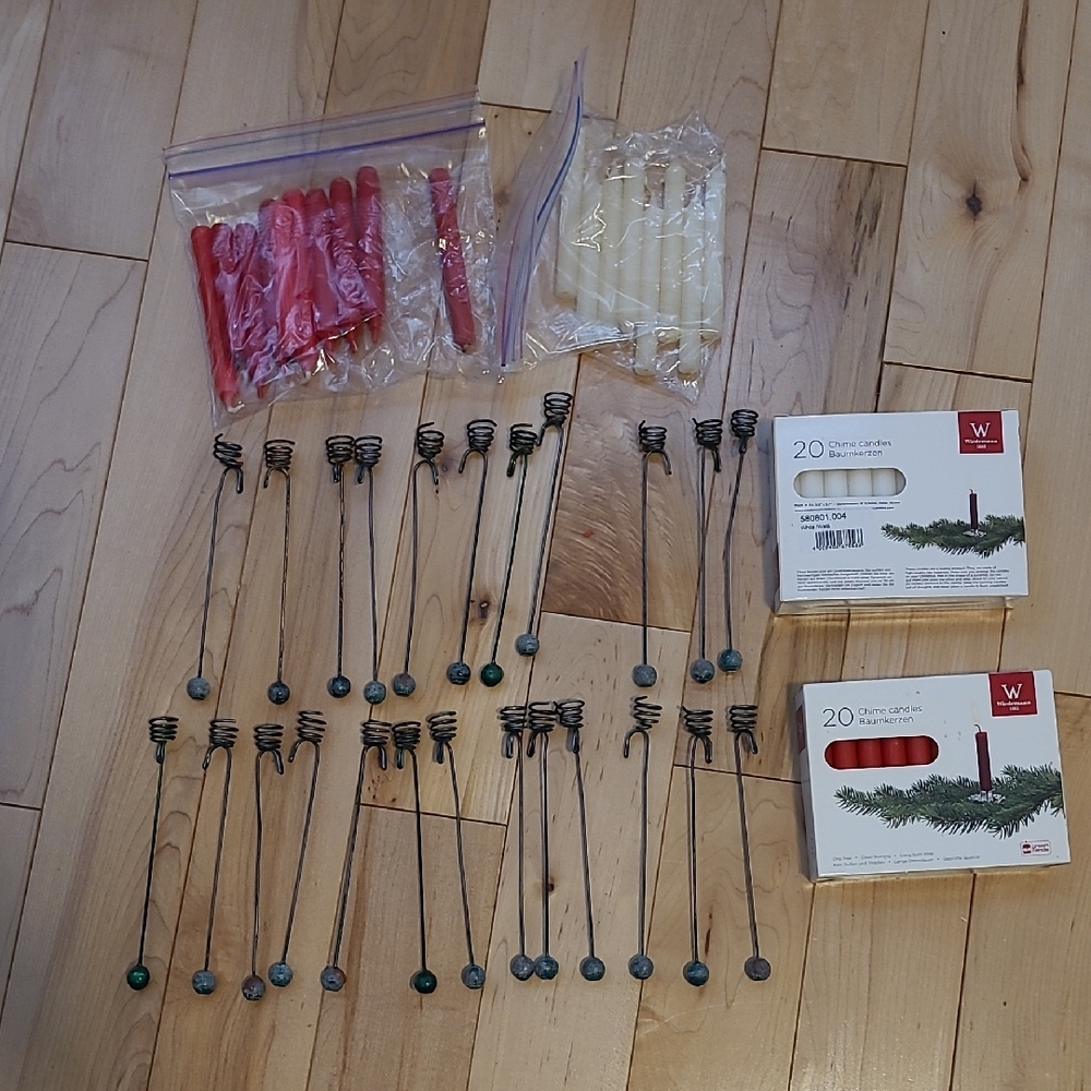 24 Vintage Christmas Tree Candle Holders (Balanced Candle Holders)
